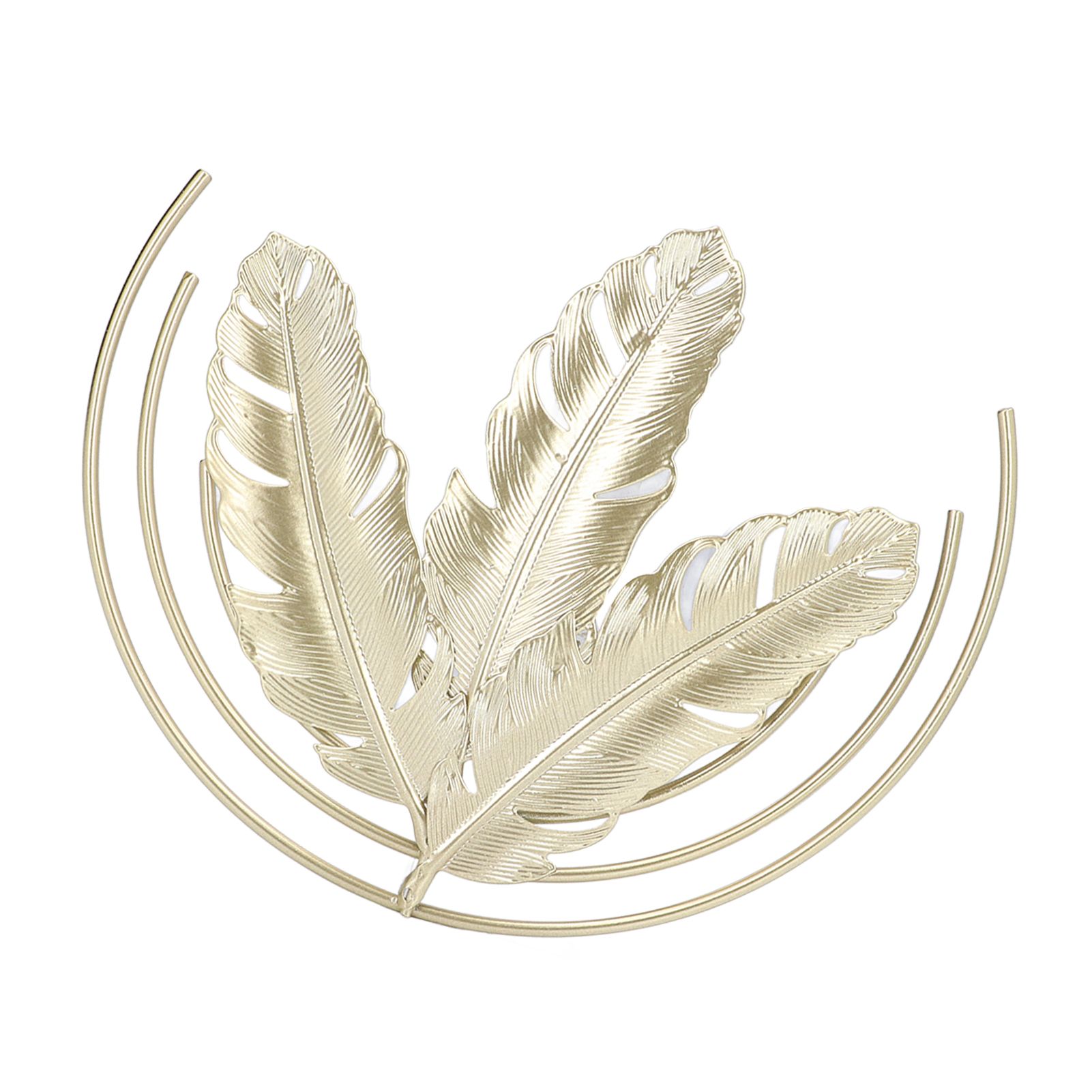 Iron Wall Sculptures Gold Metal Leaf Wall Decor for Living Room Bedroom Office Home B — image 3