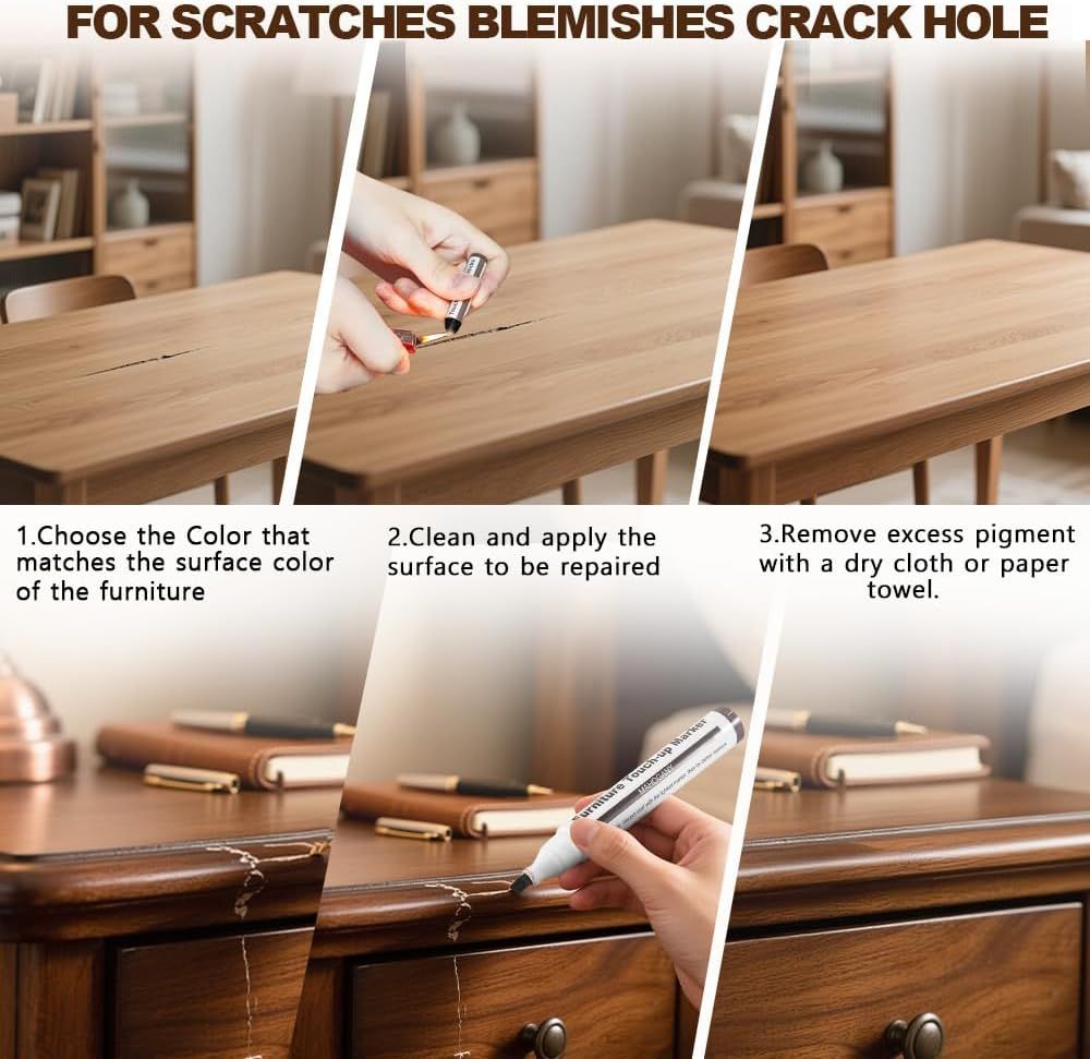 Wooden urniture loor Scratch Repair Markers and Wax Sticks or Stains, Scratches, Wood loors, Tables, Desks, Carpenters, Bedposts, Touch Ups, and Cover Ups (Set — image 5