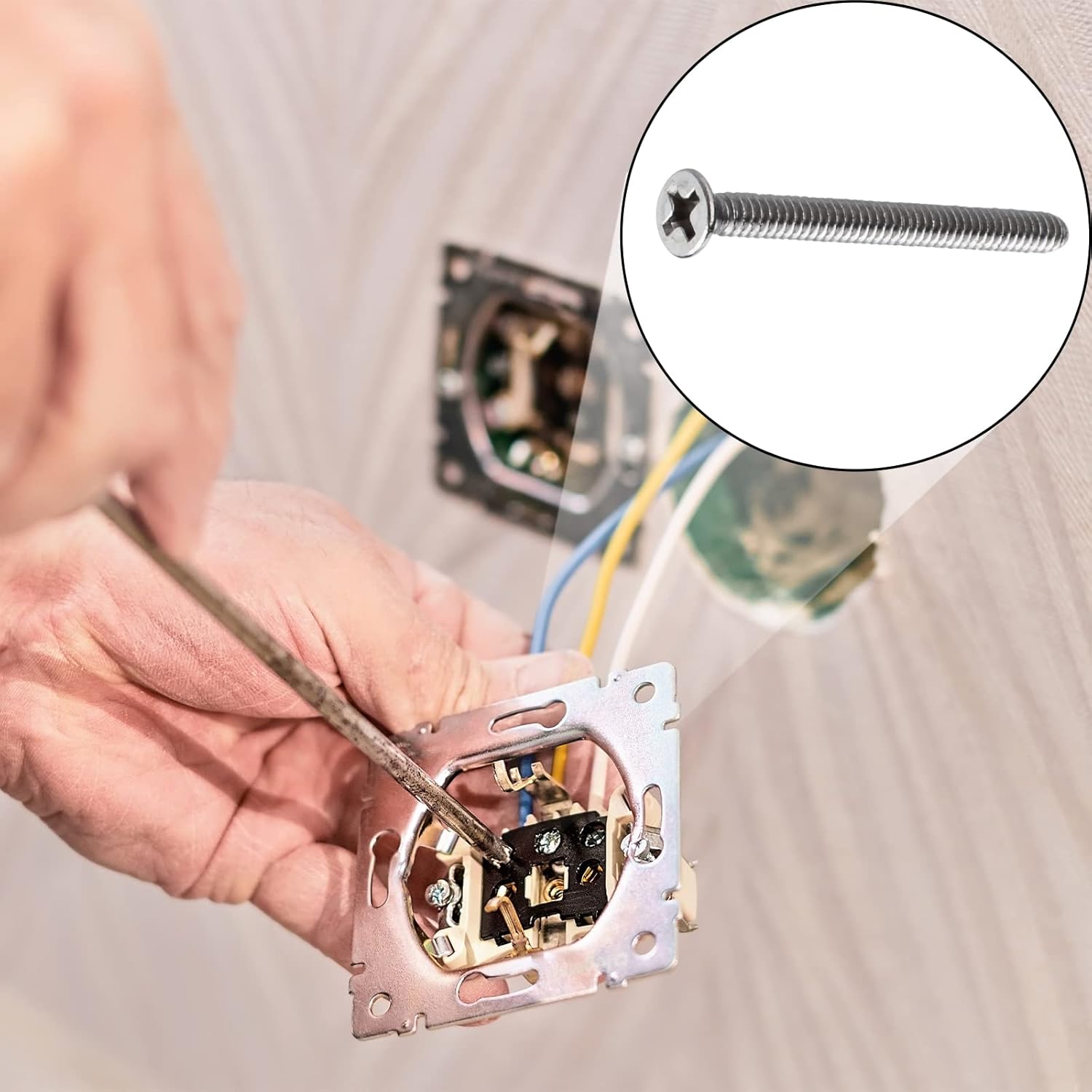 Extra Long Outlet Screws 6-32 x 1-1/2 Inches Electrical Outlet Screws 304 Stainless Machine Screws - 30 Pack — image 6