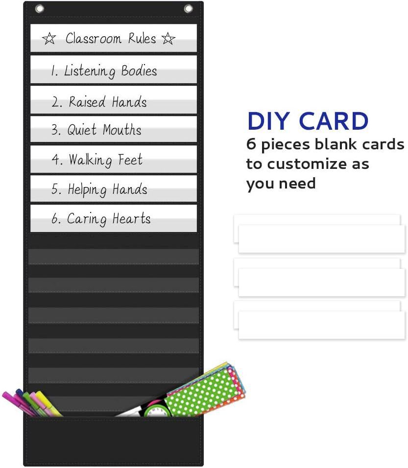 Daily Schedule and Word Study Pocket Chart with Reversible Cards Teaching Scheduling Pocket Charts for Class Daily Schedule