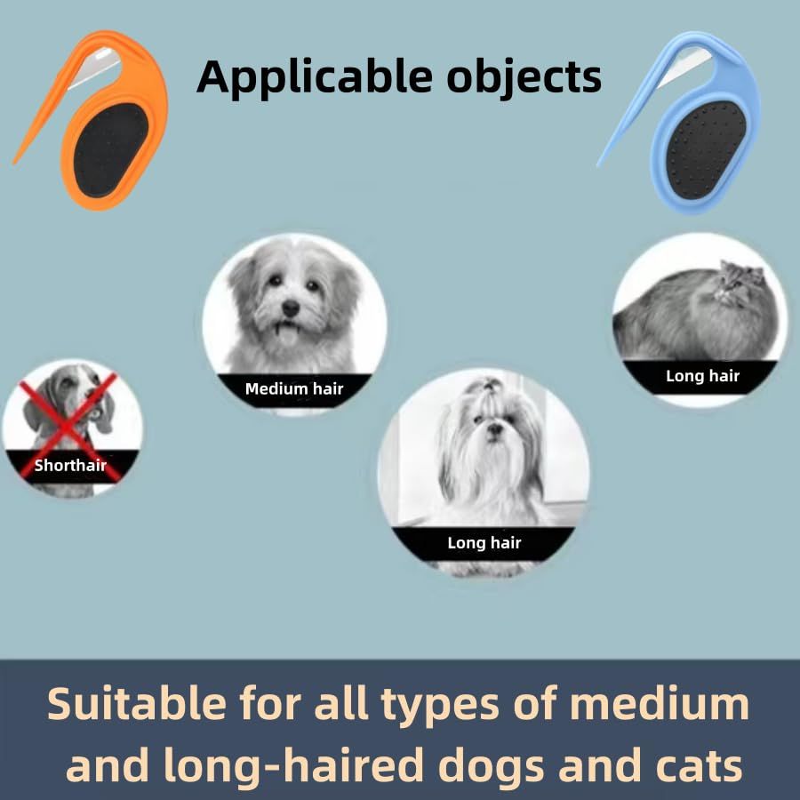 Knotting Comb for Cats, Multifunctional Dog Comb for Dog, Pet Hair Removal Tool, Cat Dog Knot Remover, Grooming Comb โ image 2