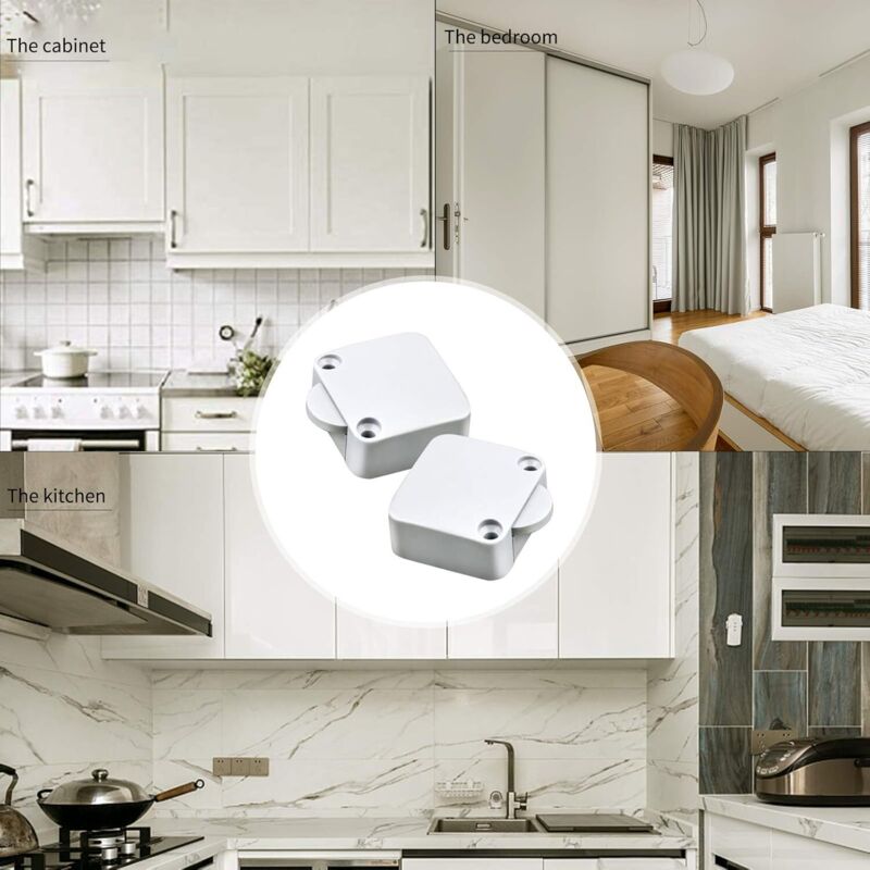 2 Piece Door Cabinet Switch Automatic Light Switch For Closets, White — image 4