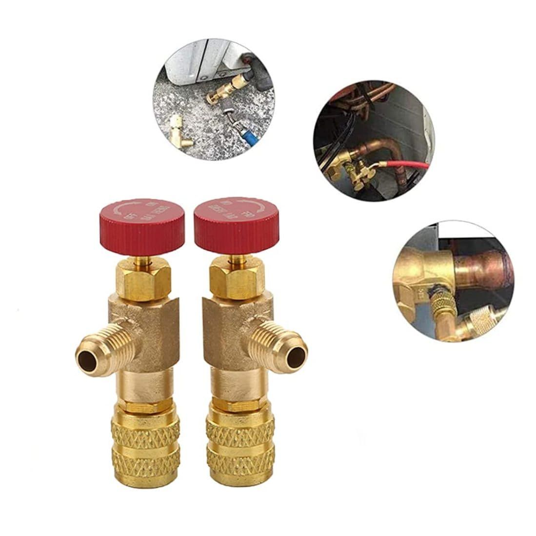 2PCS R410A Refrigerant Safety Valve Female Safety Adapter Air Conditioning Refrigerant Charging Valv โ image 3