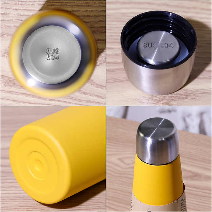 Yellow Green Gradient High-Quality Gradient Color Insulated Water Bottle - 304 Stainless Steel Vacuum Cup, Large Capacity, Portable Sports Bottle — image 2