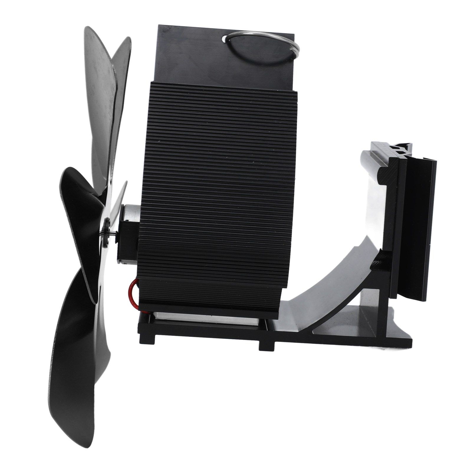 Wood Stove Fan Heat Powered 6 Blades Hanging Stove Fan Silent Flue Pipe Hanging Fireplace Fan Eco Friendly Wall Mount Black — image 6