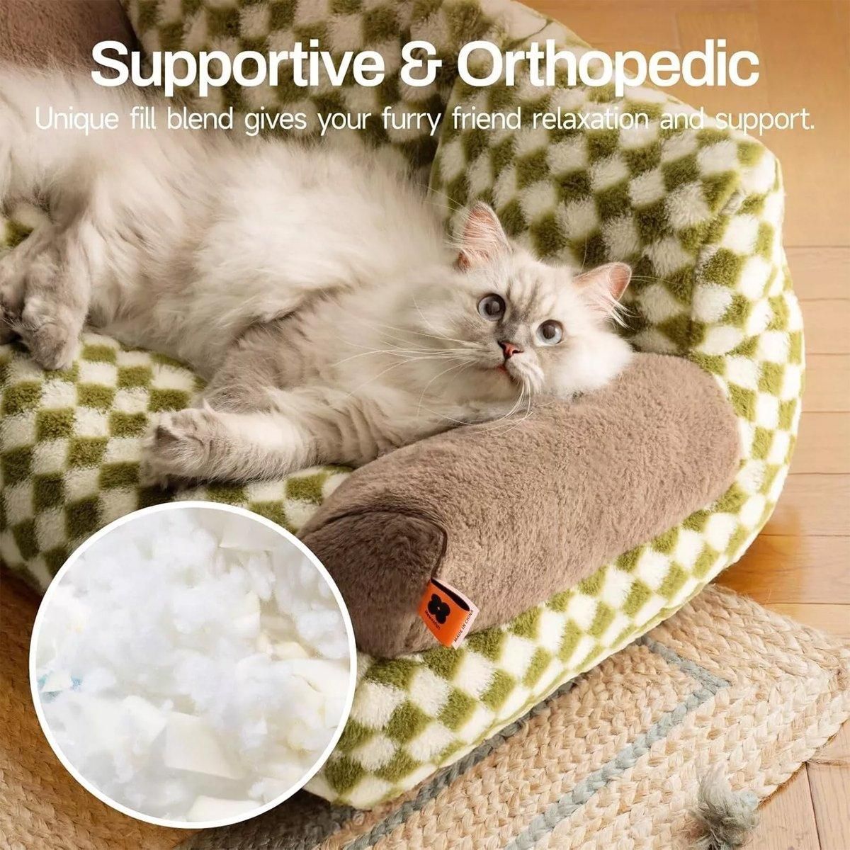 Dog Cat Sofa Warm Pet Sofa for Cats and Small Dogs Comfortable Sleeping Bed — image 4