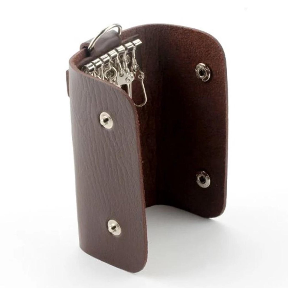 Key holder - Key wallet - Key organizer - Keychain - Leather - Brown — image 3
