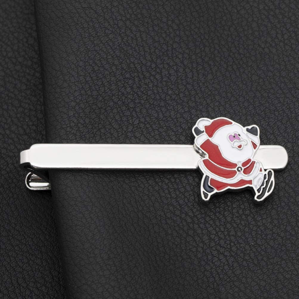 pcs Stylish Christmas Tie Clip Christmas Winter Santa Tie Clip Wedding Bar Buckle—yux — image 4