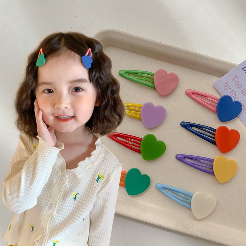 8PCS Metal Snap Hair Clips No Slip Hair Barrettes Girls Small Hair Clips For Thick And Thin Fine Hair,Multiple Colors- Love — image 2