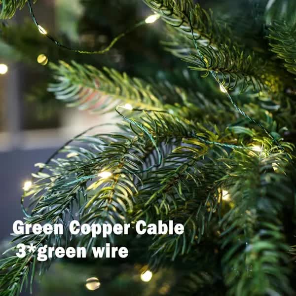 LED String Lights 50m Warm White 500 LEDs IP44 Waterproof Remote Control 8 Modes for Christmas Tree Outdoor Wedding Party Decoration — image 4