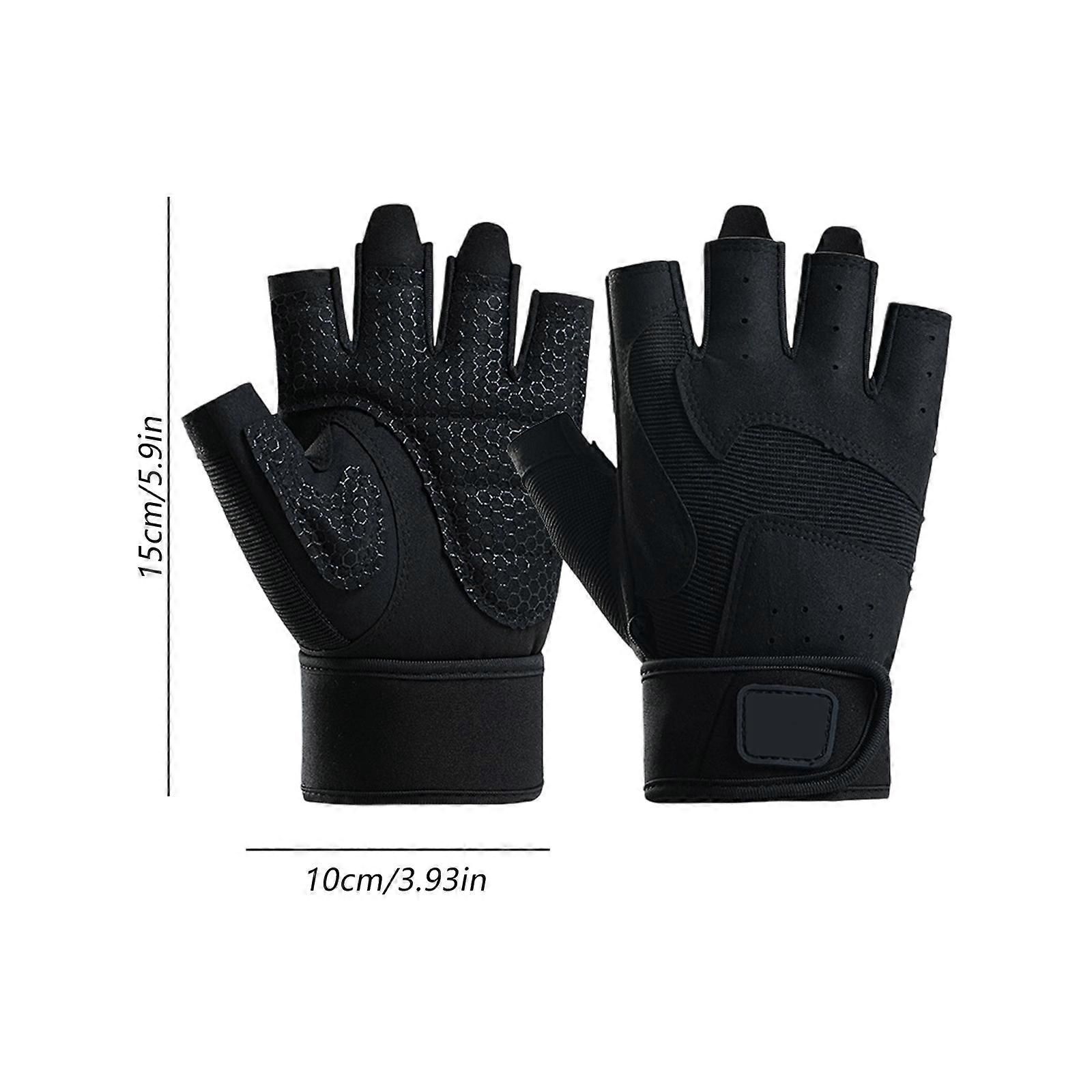 Half-Finger Breathable Workout Gloves โ Non-Slip Gym Gloves for Fitness, Cycling, Climbing & Training - Black M โ image 3