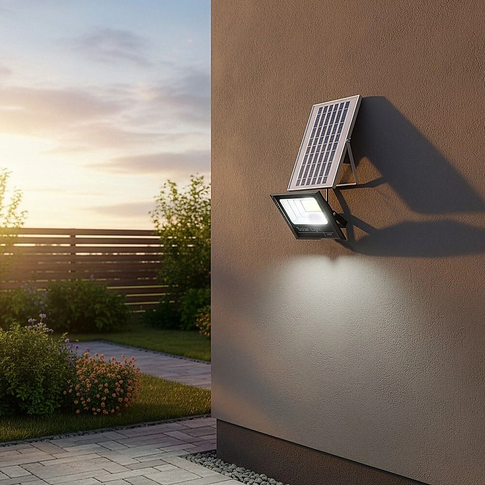 60W LED Solar Flood Light with Motion Sensor – Outdoor Security Lighting