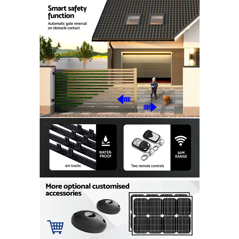LockMaster Automatic Sliding Gate Opener Kit 4M 1800KG — image 6