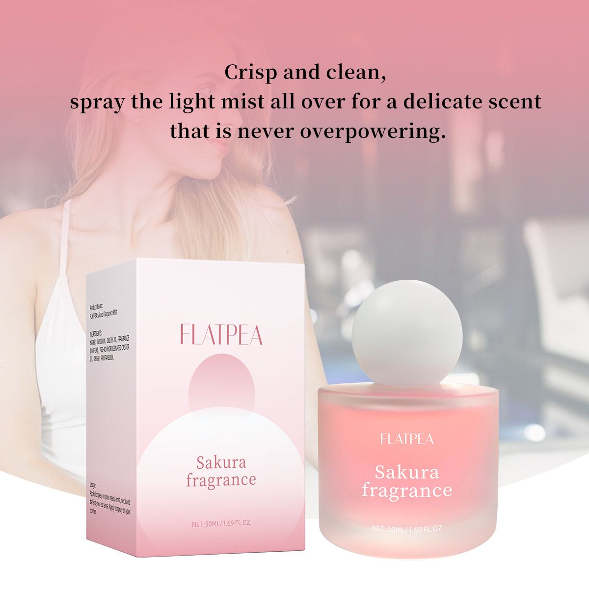 Hot-selling Cherry Blossom Women's Perfume Spray Natural Freshness Long-lasting Fragrance No Alcohol 50ml โ image 4