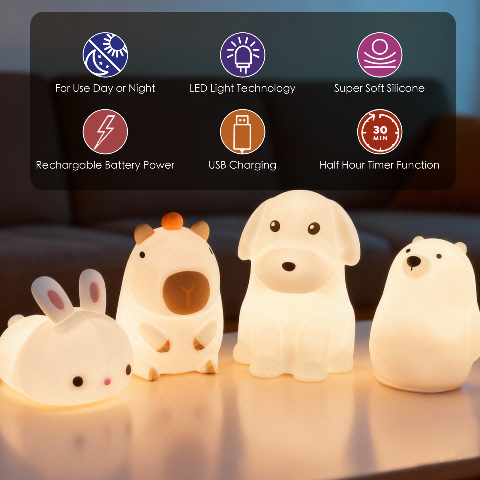 Squishy Capybara Night Light — image 3