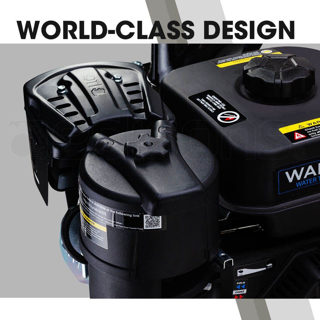 Warton 8HP 1.5 & 2 Petrol High Pressure Water Transfer Pump Irrigation Fire Fighting — image 4