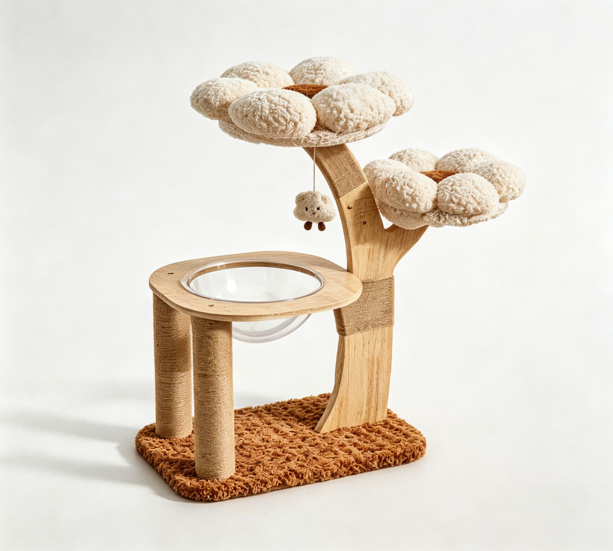 US-Size Large Cat Tree (White/Pink)