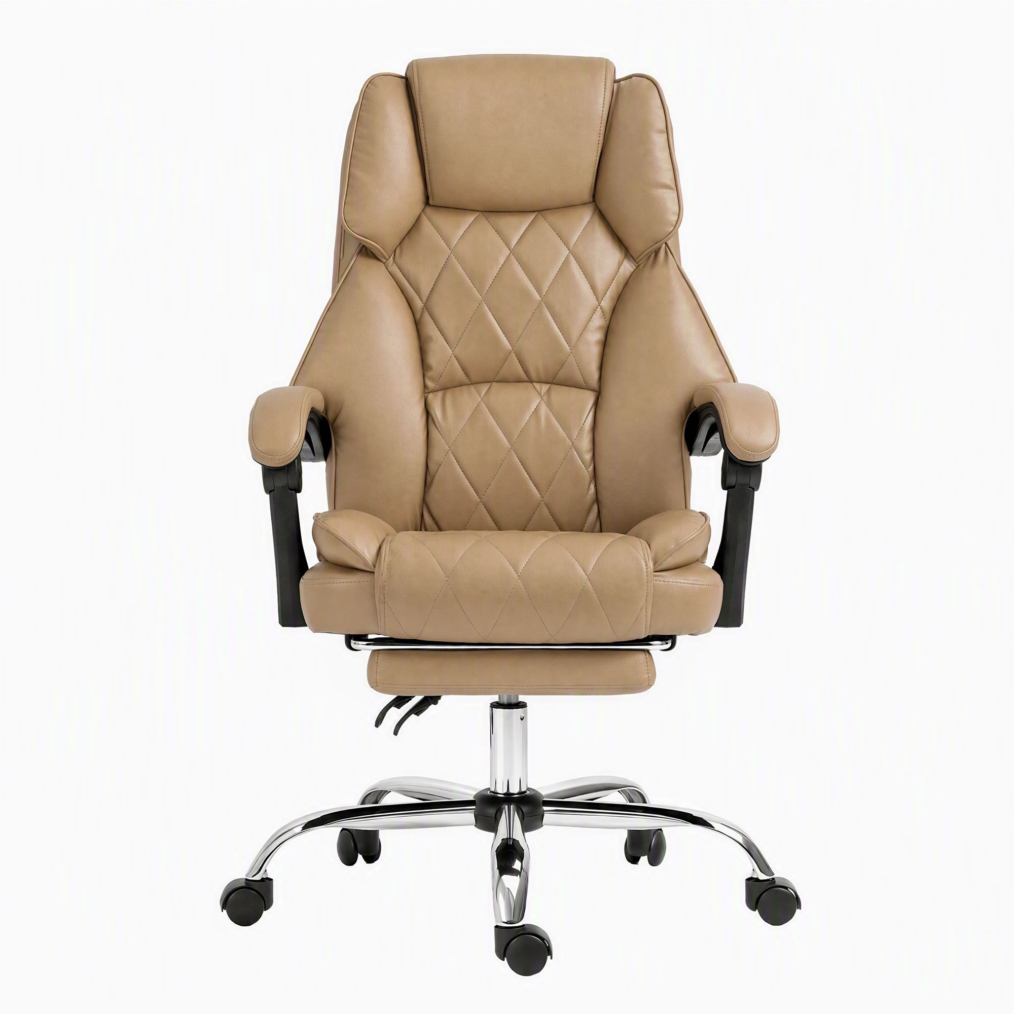 Artiss Executive Office Chair Leather Footrest Espresso โ image 3