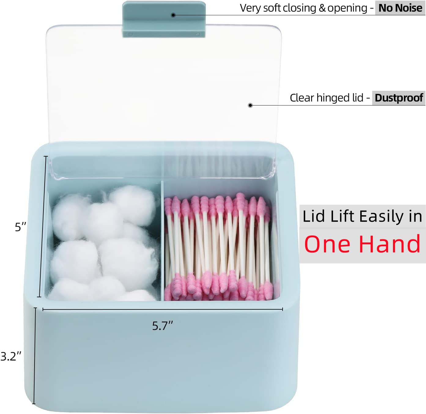 2 Pieces Desktop Organiser with Drawers and Compartments for Pens, Cosmetics, Brushes and Everyday Office or Bathroom Storage, Blue and Pink — image 4