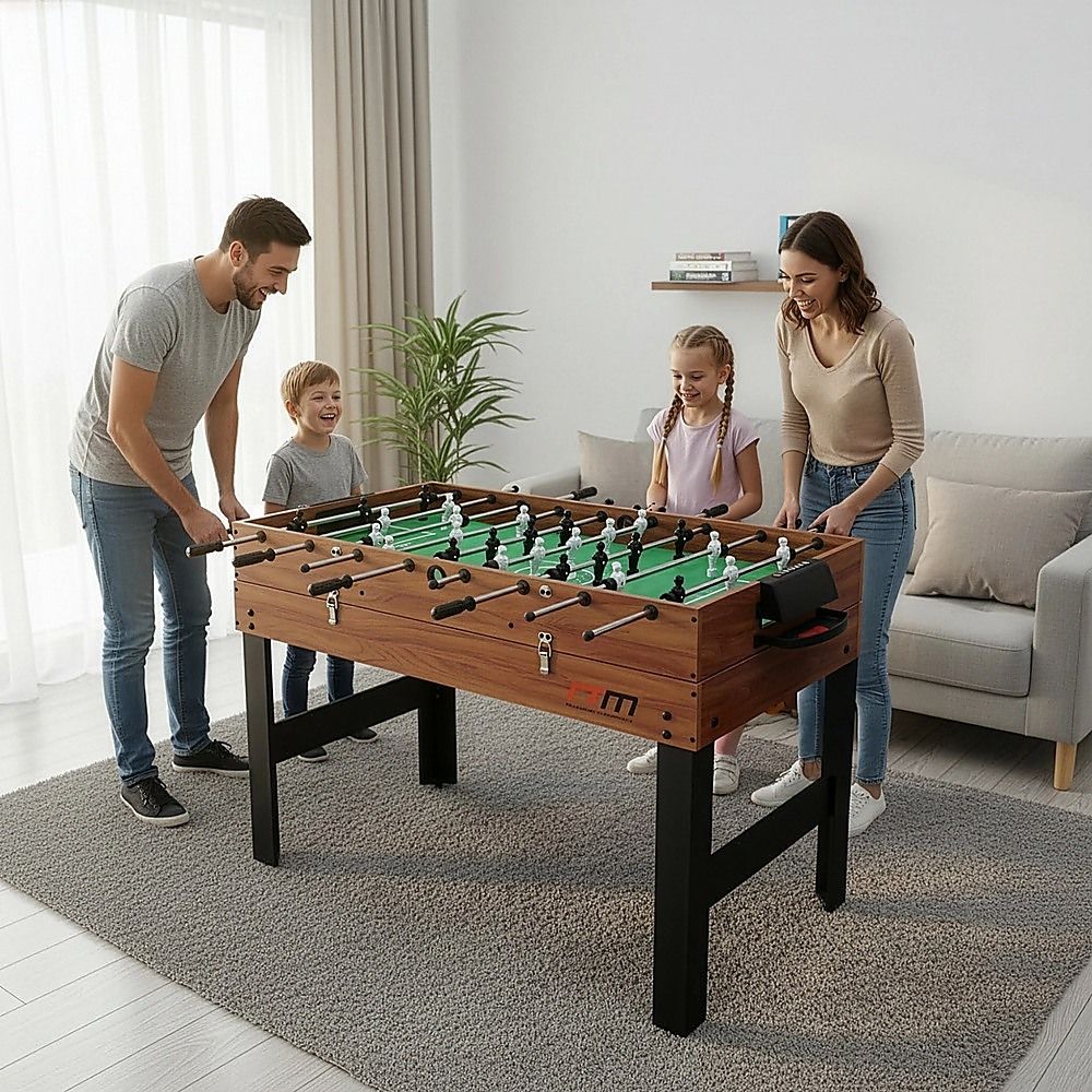 4FT 3-in-1 Games Foosball Soccer Hockey Pool Table โ image 2