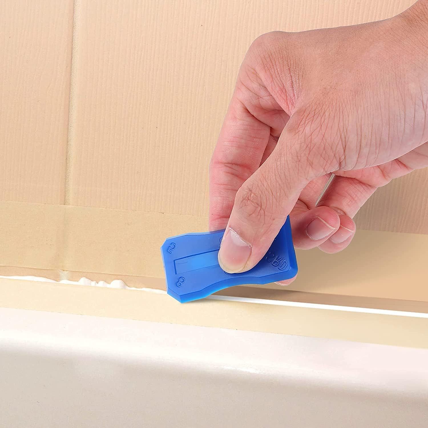 4 Pieces Silicone Caulking Tool Set Sealant Finishing Tool Grout Scraper Caulking Removal Tool for Kitchen Bathroom Floor Sink โ image 2