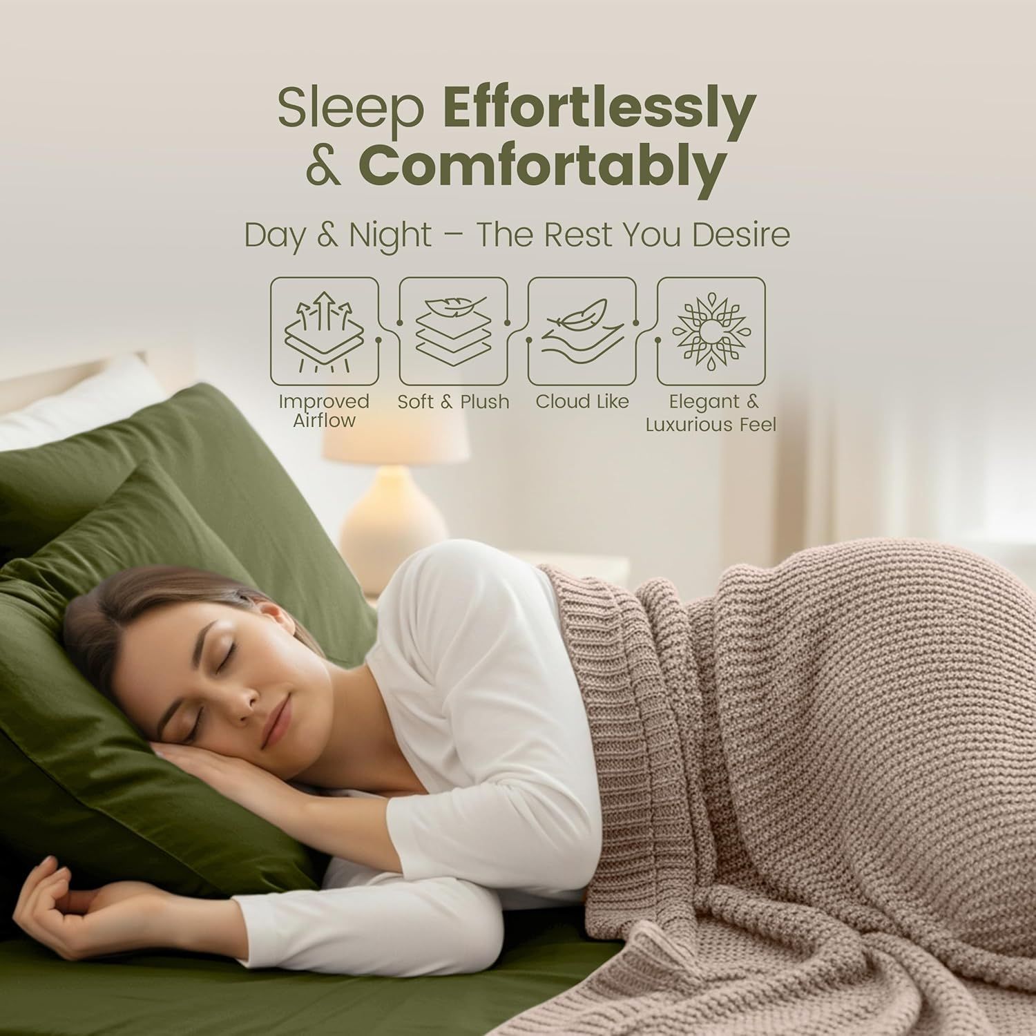 Hotel Quality Fitted Sheet - 1 Piece Fitted Sheet -Breathable Bedding - Wrinkle, Fade, Stain Resistant- 16inch/40cm Deep Pocket Fitted Bed — image 4