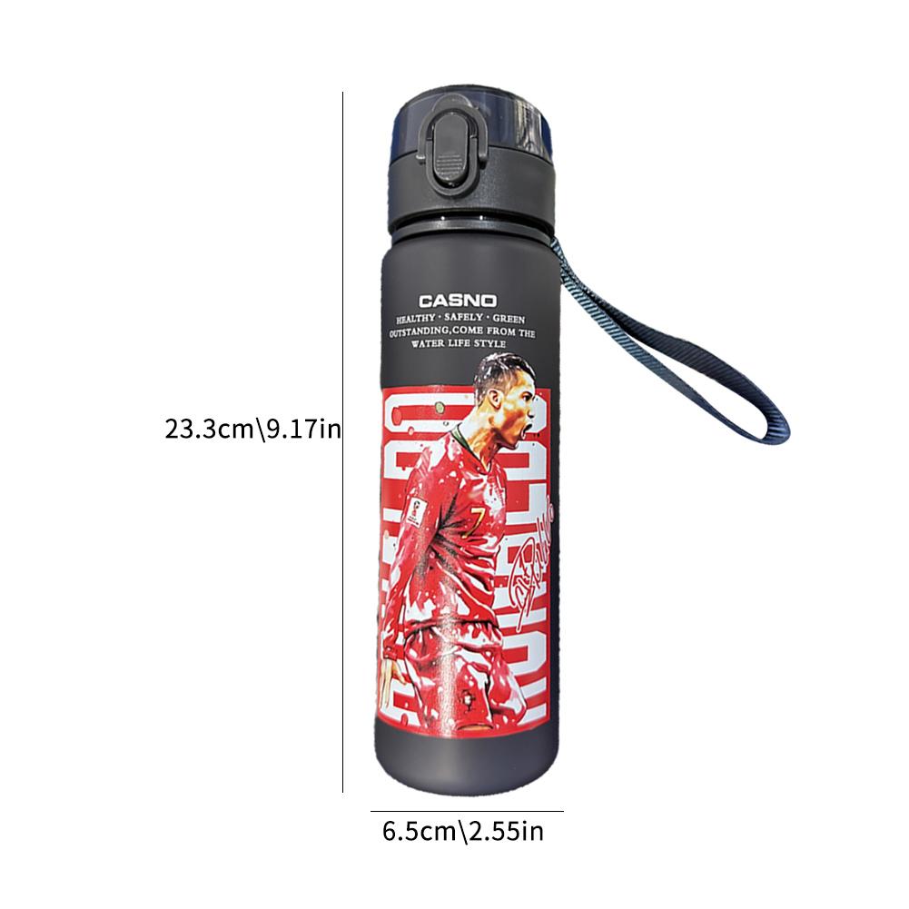 Ronaldo Sport Water Bottle with Blender Ball - BPA-Free Protein Shaker Cup B 560ml — image 2