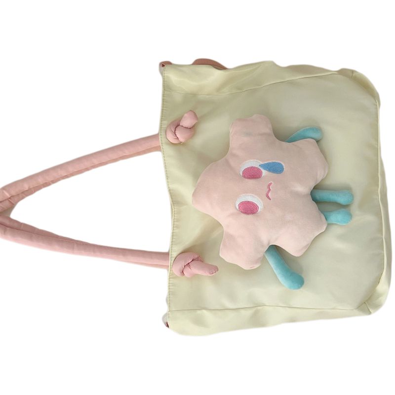 Tote Bag Nylon Large Capacity Removable Cute Star Doll Messenger Bag for PC Book Lipstick β image 4