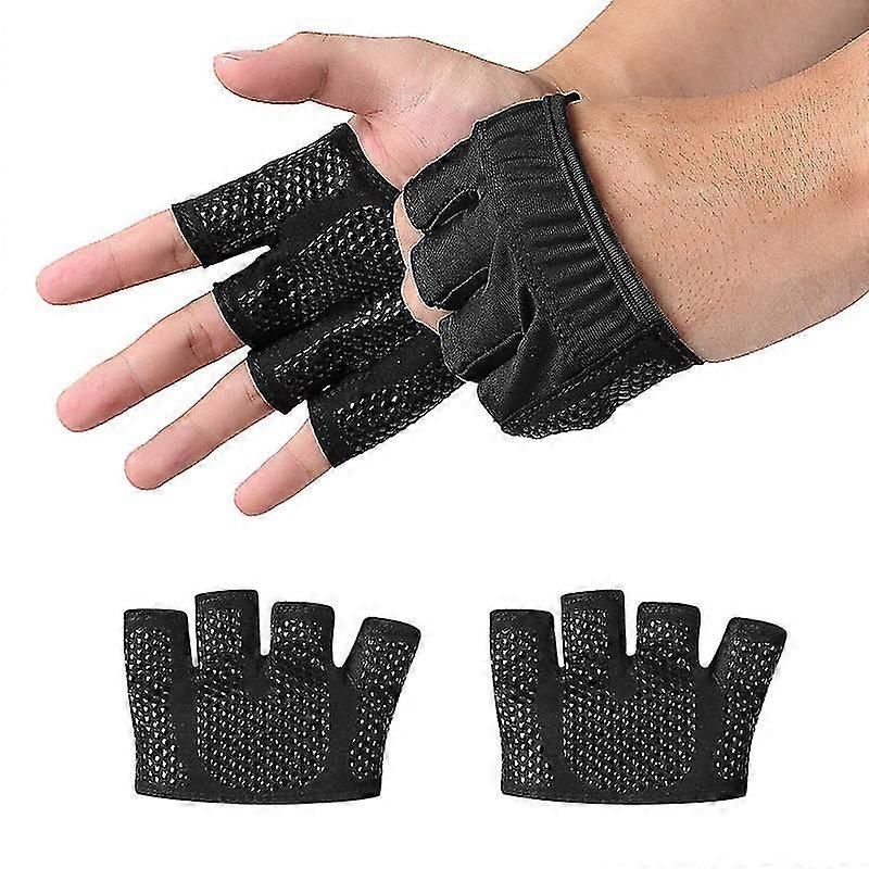 Gym Gloves for Men & Women – Four-Finger Non-Slip Weight Lifting Gloves, Breathable Sweat-Absorbent Fitness Gloves with Silicone Grip for CrossFit — image 2