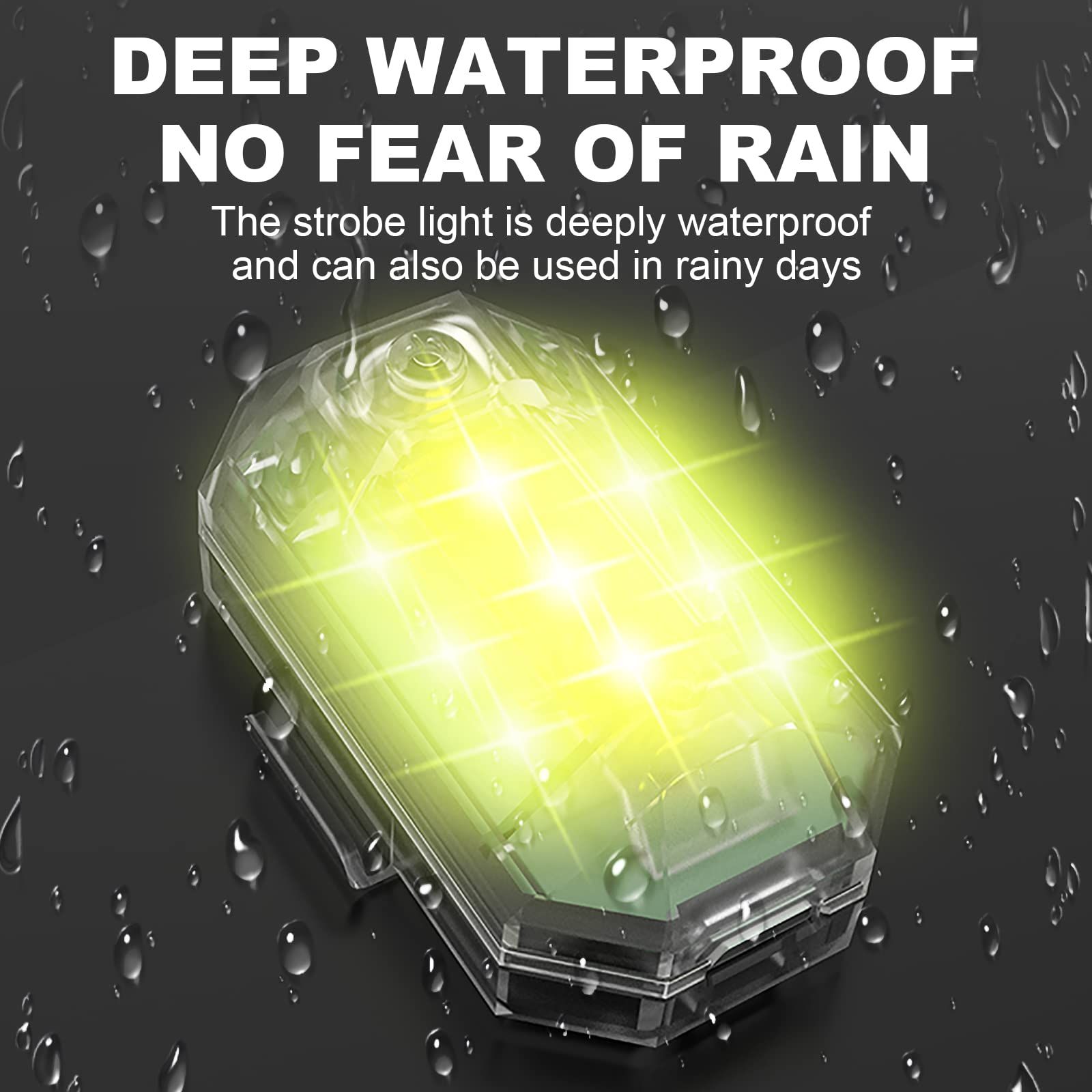 2 Pack Drone Strobe Light with 1 Pack Remote Control Night Flight Anti Collision Rechargable Led It can be installed in various positions โ image 2