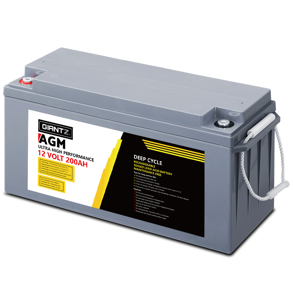 Giantz AGM Deep Cycle Battery 12V 200Ah Box Portable Solar Caravan Camping — image 3