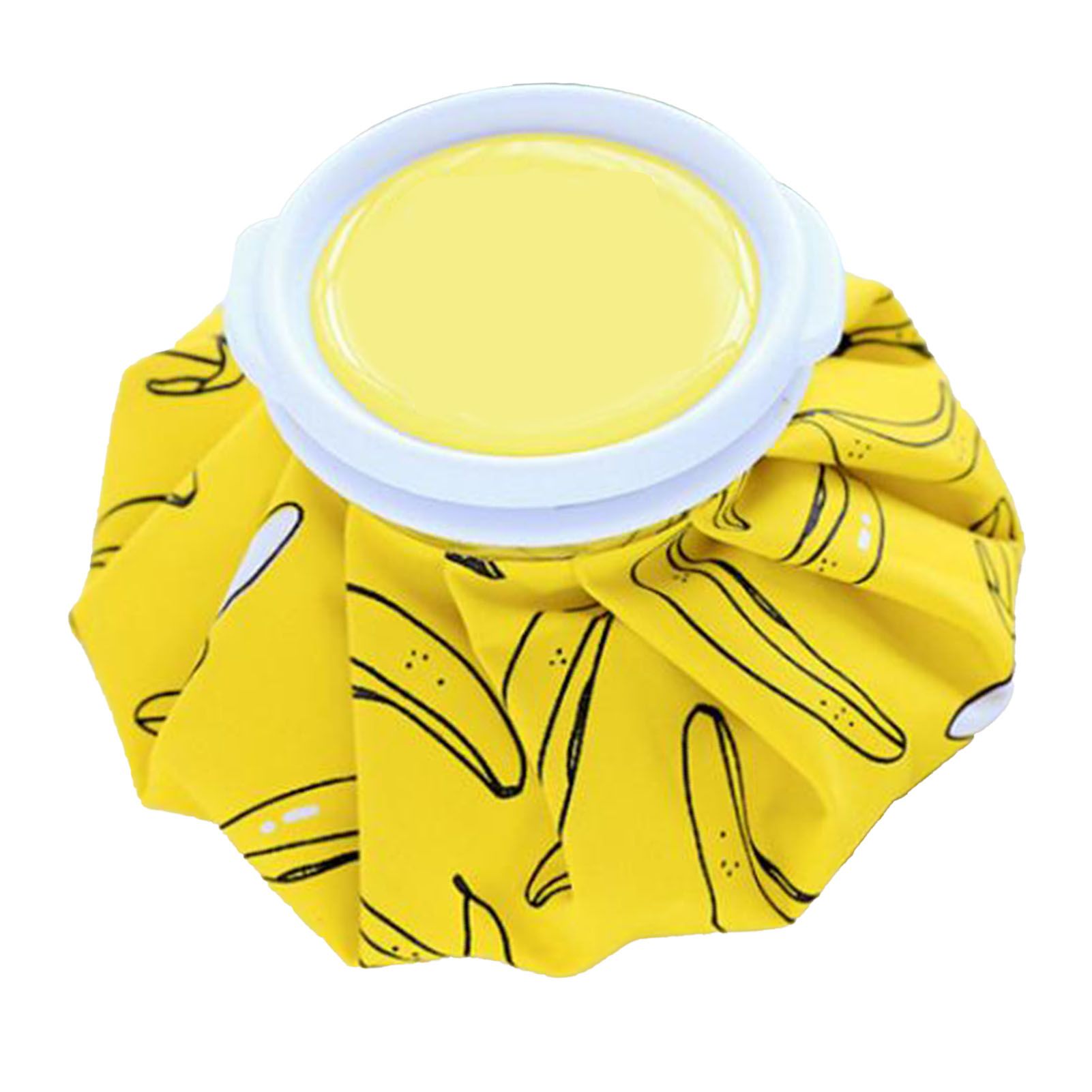 Ice Bag Reusable Ice Pack Cold Hot Water Use Cartoon Summer Care Ice Bag for Injuries Muscle Soreness Relief Yellow Banana