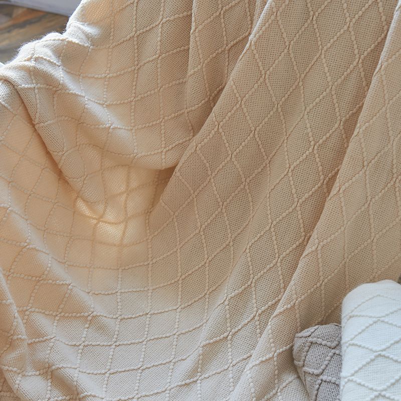 Yan Chu Knitted Diamond Blanket 125x170cm Deep Powder 125x 170 Diamond (with tassels) โ image 6