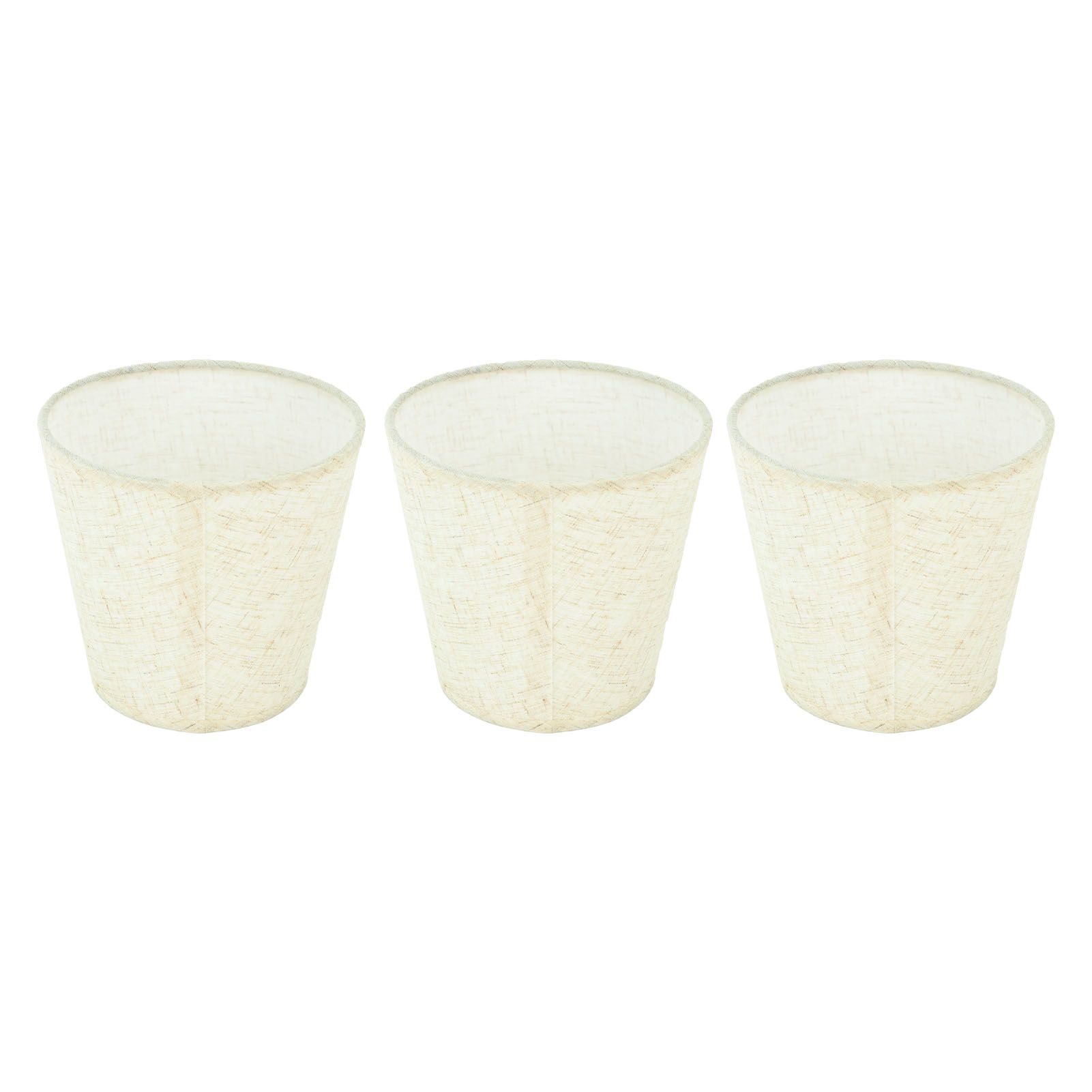 3Pcs Lampshades Hand Crafted Natural Linen Stylish Dustproof Barrel Chandelier Shades For Table Lamps and Floor Light โ image 3
