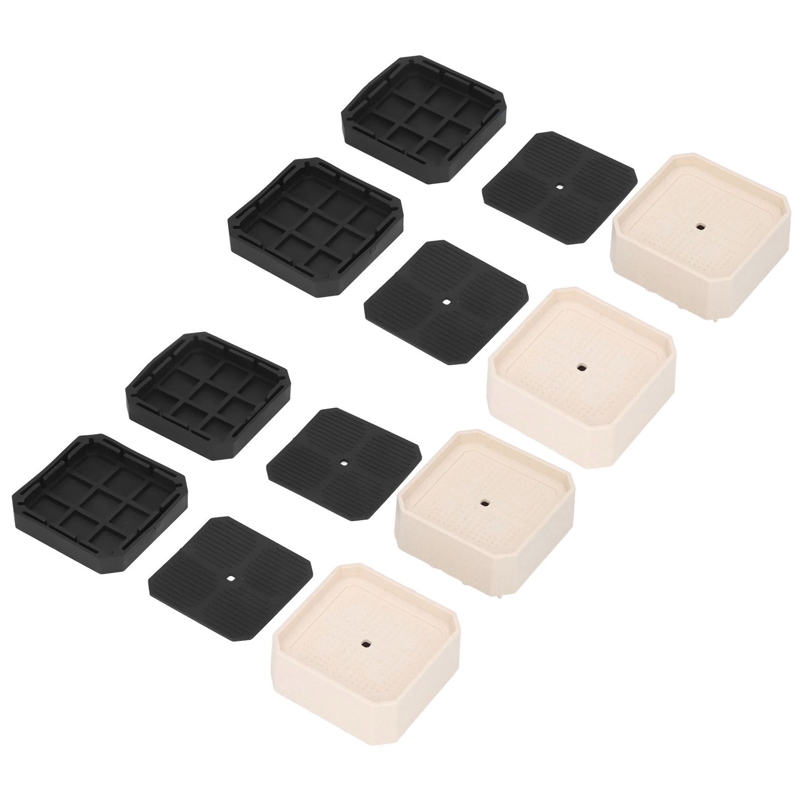 8 Set Full Covered Bed Risers Shockproof Stackable Furniture Risers for Refrigerator Washing Machine Base Tables Chairs — image 4