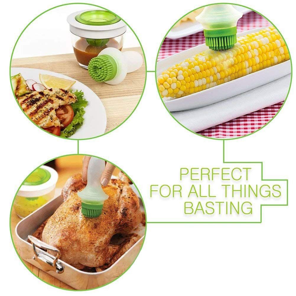 Basting Brushes BBQ Silicone Brush Barbecue Gadget Kitchen Cooking Tools Honey Olive Oil Pastry Brush with — image 2