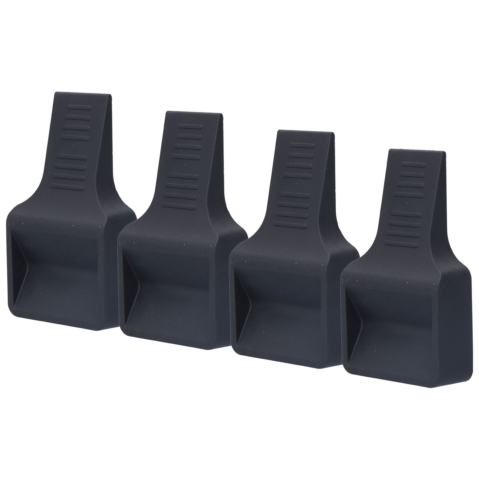 4Pcs Casters Stoppers V Shape Anti Sliding Furniture Wheel Cups for Sofas Beds Chairs Cabinets Black โ image 3