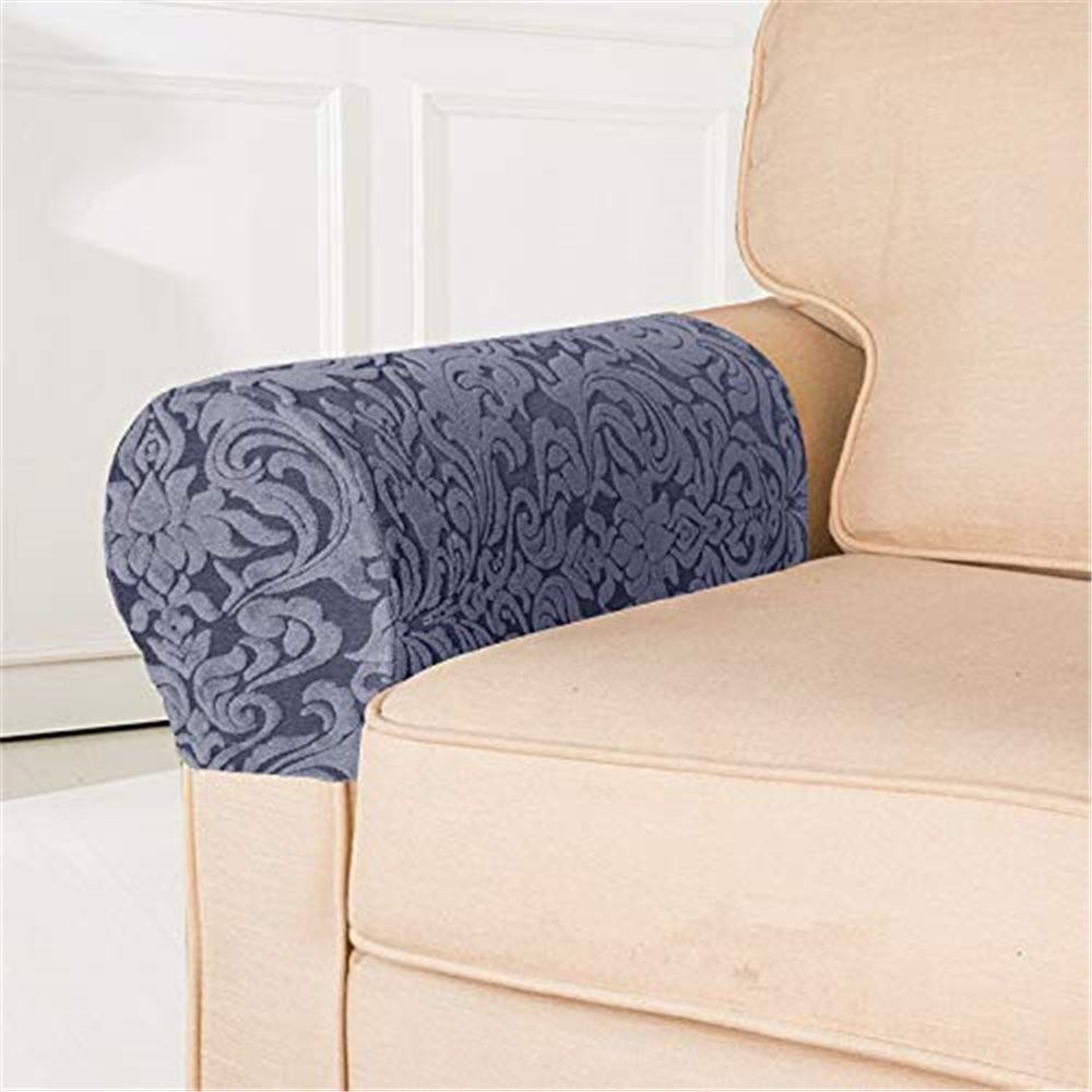 Arm Rest Covers Set, Pack of 2Stretch Armchair Arm Covers Soft Polyester Arm Caps Non Slip Furniture Protector for Chair, Sofa, Couch (Grey) โ image 3