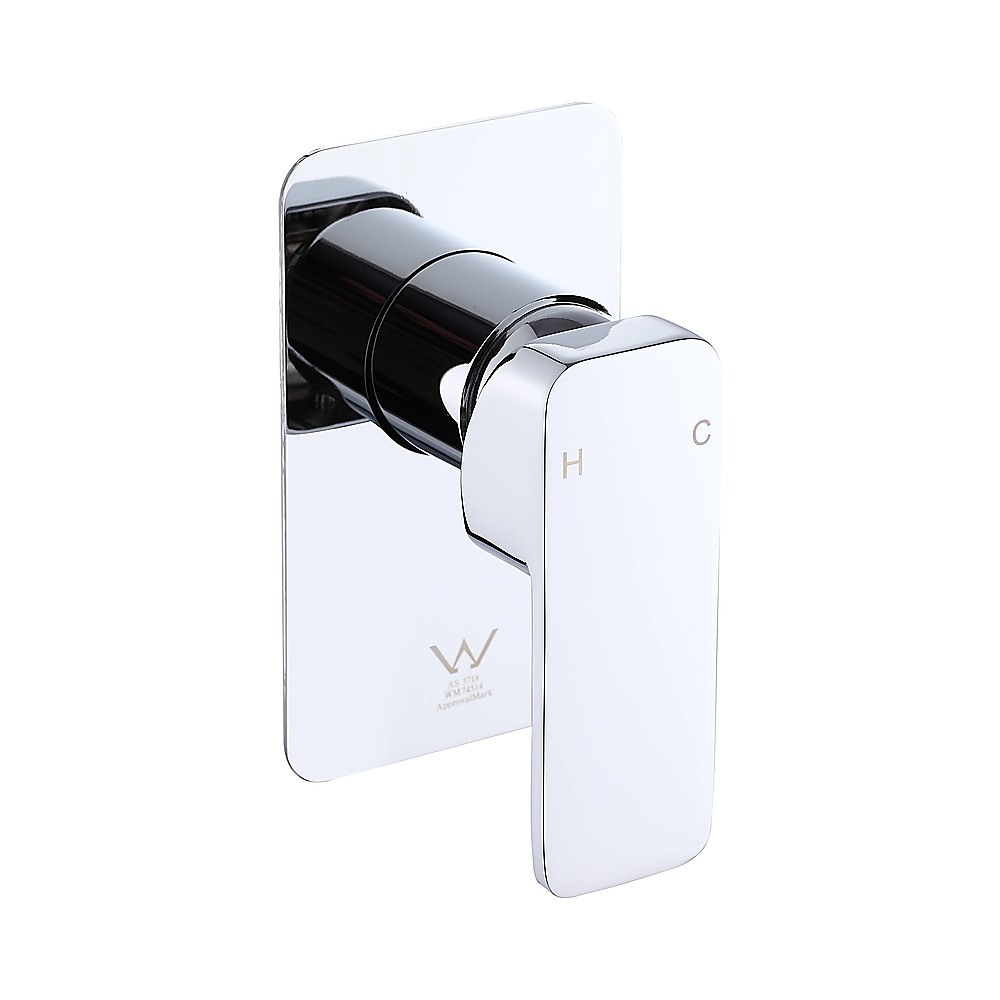 Single Square Shower Bath Mixer Tap Bathroom WATERMARK Approved in Chrome โ image 4