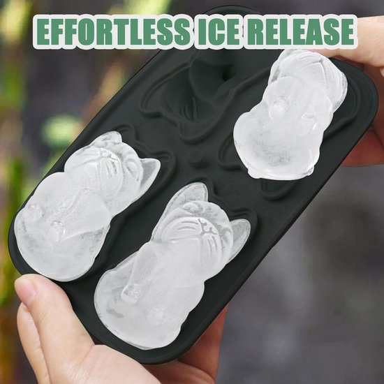 3D French Bulldog Ice Cube Mold - With Integrated Funnel - Cute Dog Shape - Silicone & Easy De-molding — image 5
