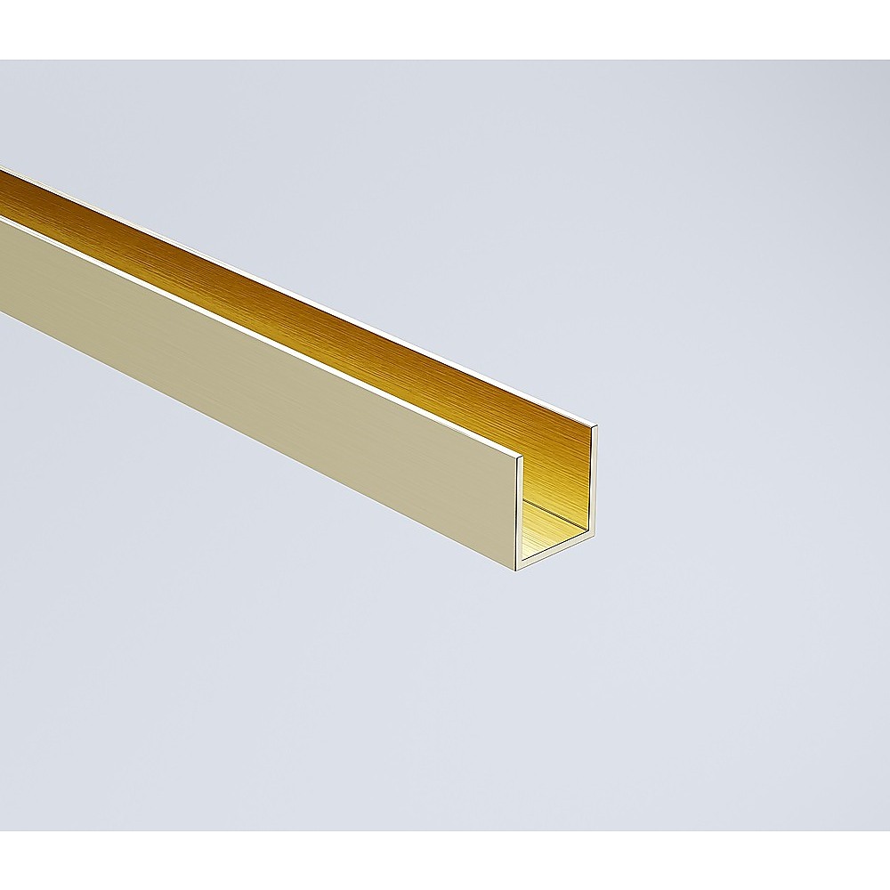 110cm Wall to Wall Frameless Shower Screen โ Gold Wall Channel, SS Hinges & Square Knob Handle โ image 4