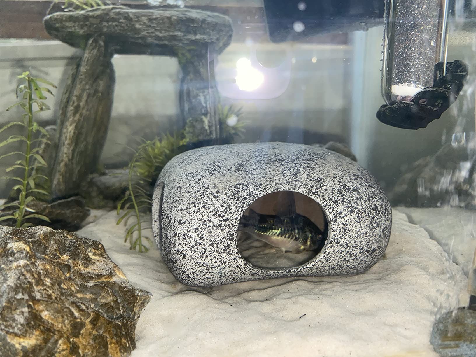 Aquarium Hideaway Rocks for Small Fishes, Shrimps to Breed, Play and Rest, Safe and Non-Toxic Ceramic Fish Tank Ornaments โ image 2