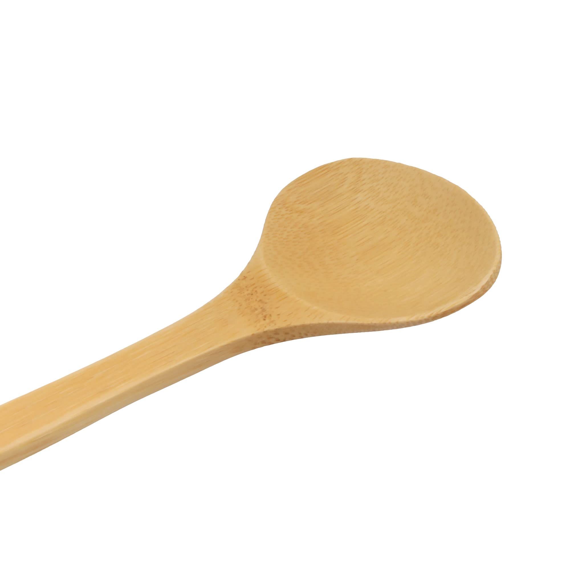 Bamboo Serving/Cooking Utensils Wide Spoon Perfect for cooking and serving food EASY TO MAINTAIN- 3 Pieces โ image 3