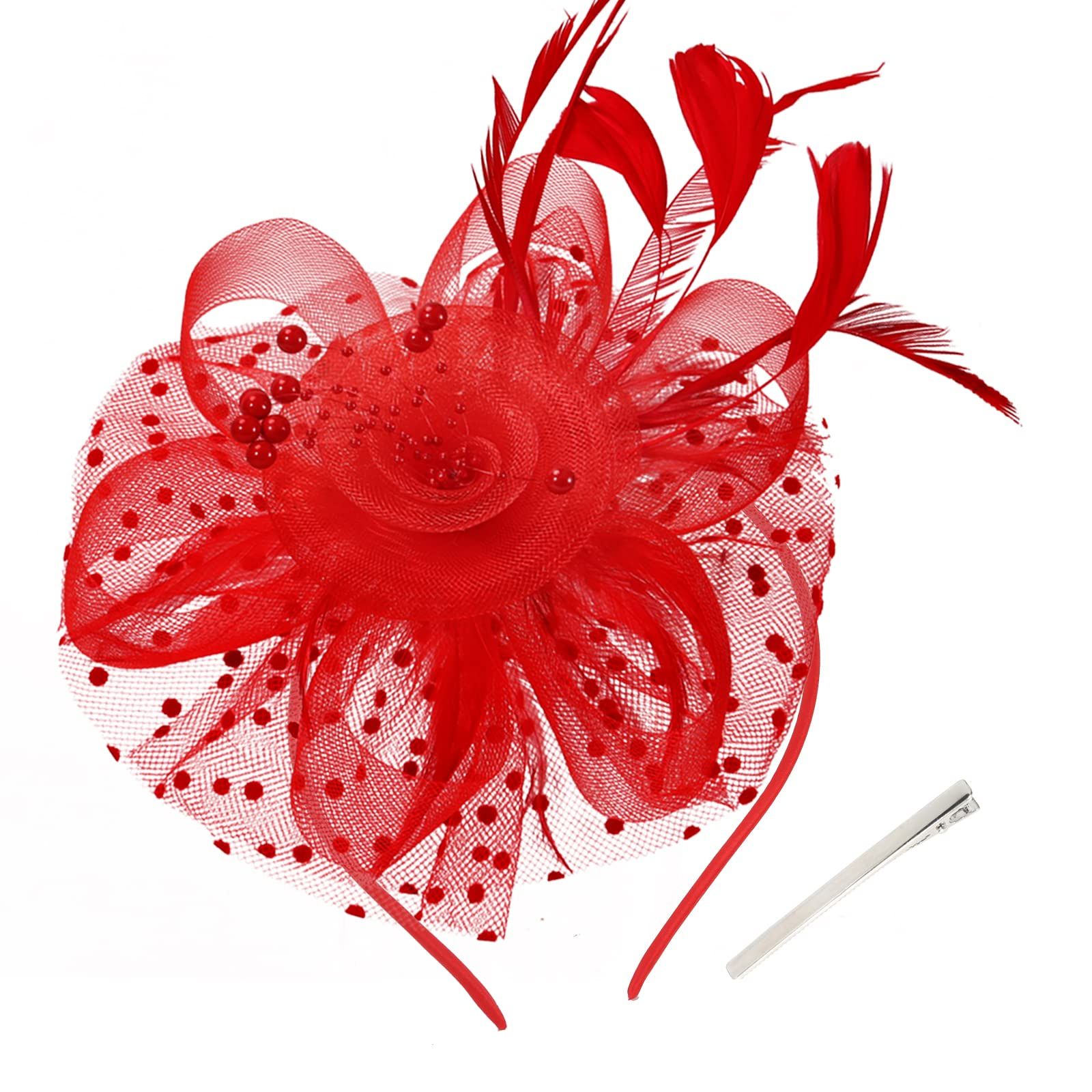 Fascinators for Women, Kentucky Derby Hats for Women Tea Party Hat for Women for Church Wedding Cocktail