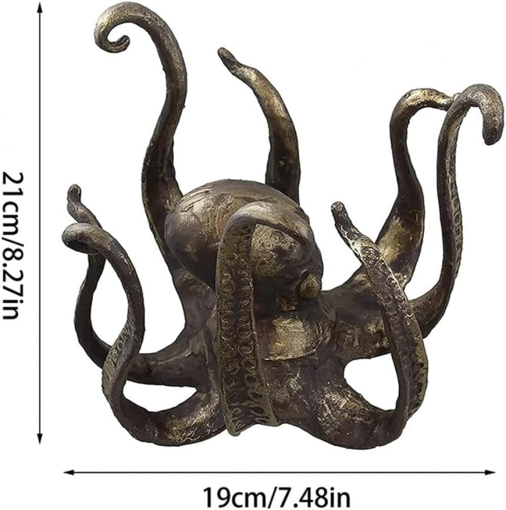 Octopus Mug, Vintage Nautical Octopus Cup Holder, Table Ornament, Jewelry Necklace Pendant Tea Cup Holder (Black) — image 5