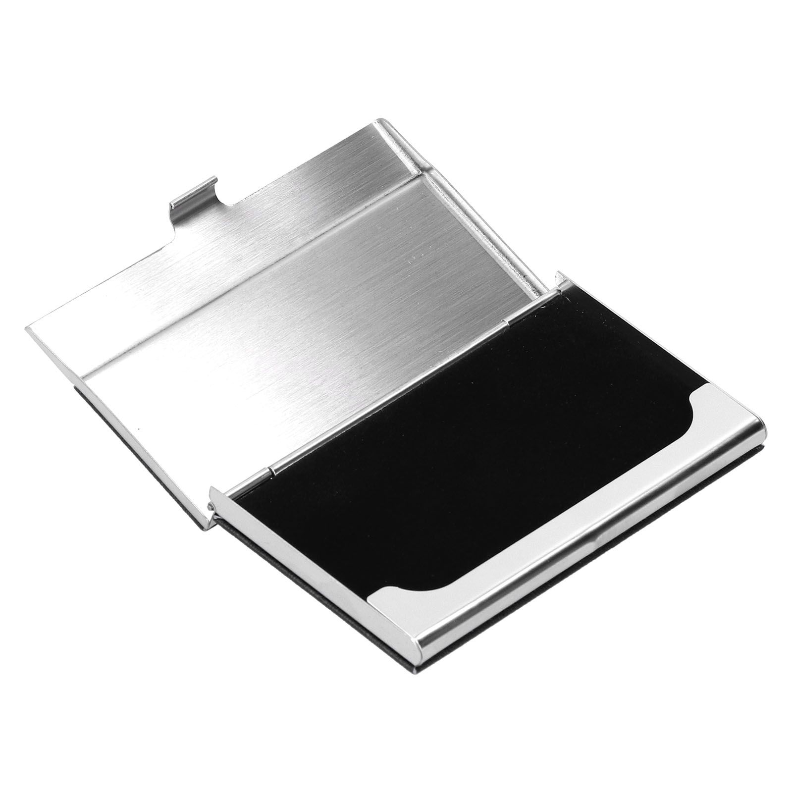 Business Card Holder Stainless Steel Name Card Case for Traveling and Business SuppliesBlack 701# — image 6