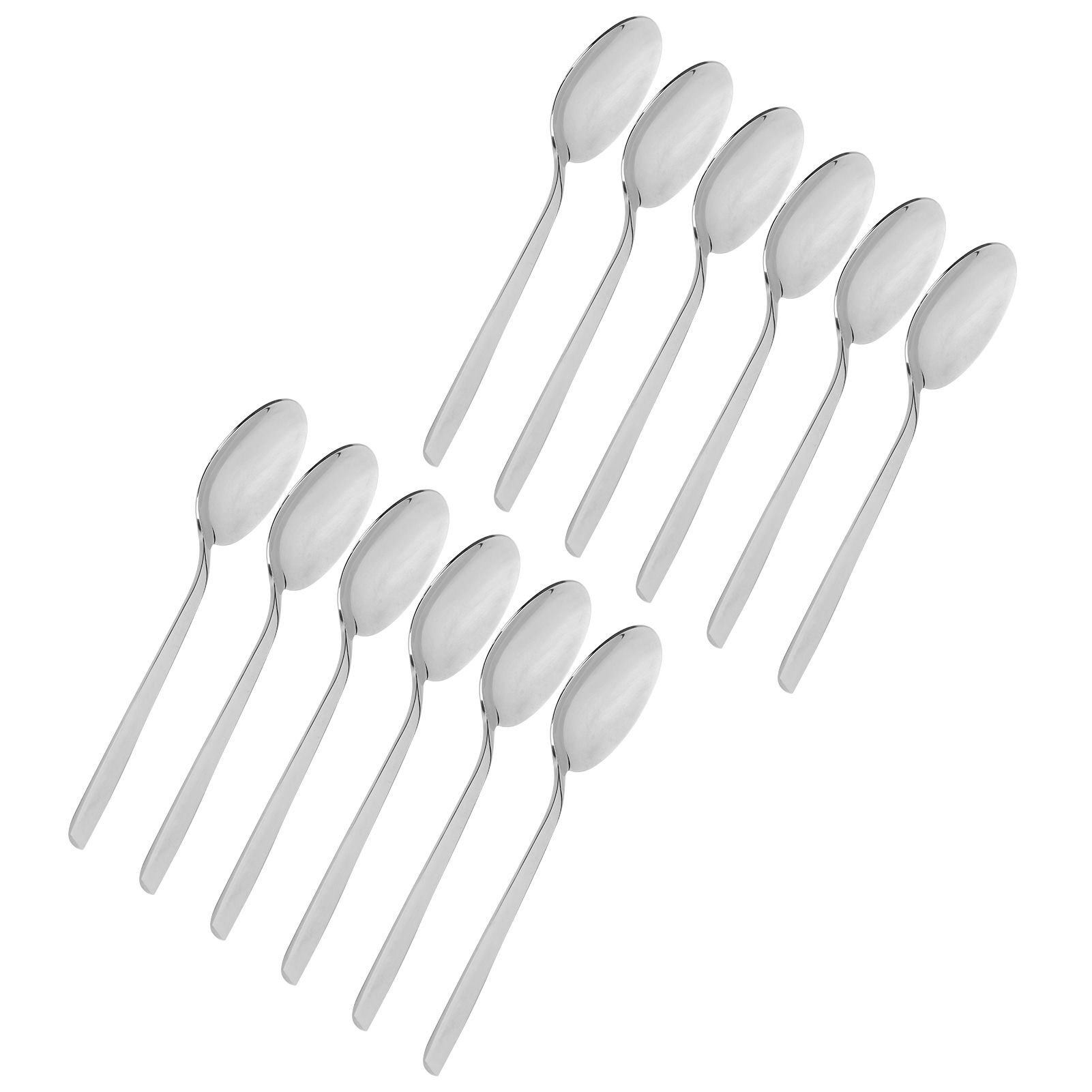 12Pcs Long Handle Dessert Spoon 316 Stainless Steel Soup Coffee Stirring Spoon Cutlery — image 4