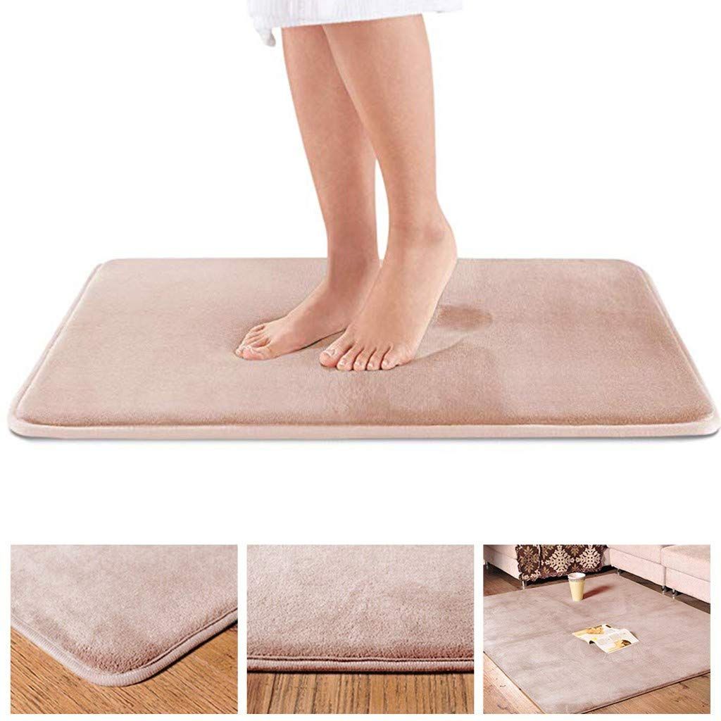 Memory Foam Bath Mat 40*60cm, Extra Soft Absorbent Bathroom Rugs Non Slip Bath Rug Runner for Shower Bathroom Floors, Pink — image 5