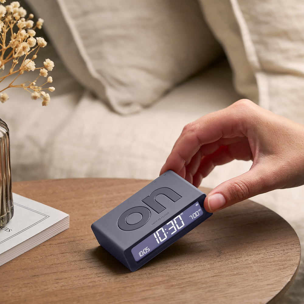 Lexon Flip Mini Reversible Alarm Clock - Grey — image 5