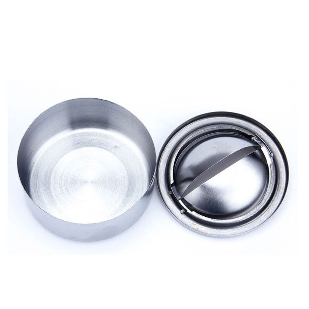 Stainless steel fly ash anti drop thick ashtray, home hotel bar large ashtray, living room with lid creative โ image 3